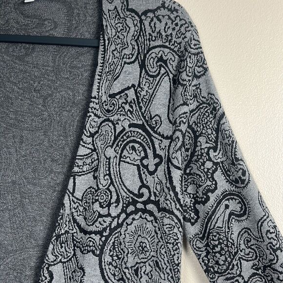 Beautiful open front J JILL paisley cardigan sweater size small Jill - Picture 3 of 7
